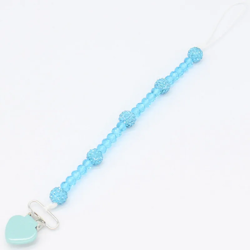 

Creative Anti Folder Pacifier Clip Chain Baby Stroller Hook Hanging Crystal Pacifier Clips Necklace Dummy Nipple Soother Holder