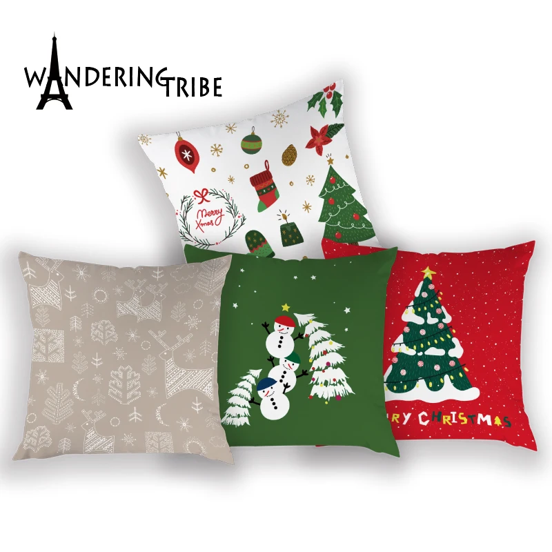 Рождественская наволочка 45X45 диванные декоративные рождественские чехлы с