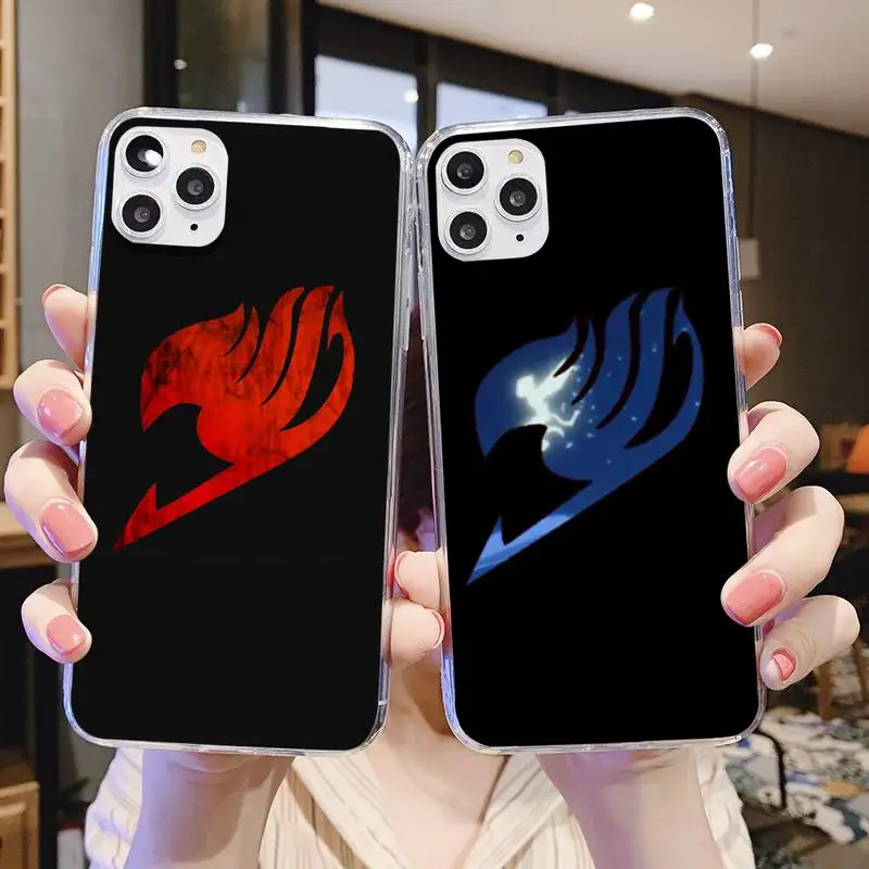 

Anime Manga Fairy Tail Logo Phone Case For iphone 5s 6 7 8 11 12 plus xsmax xr pro mini se Transparent Cover Fundas Coque