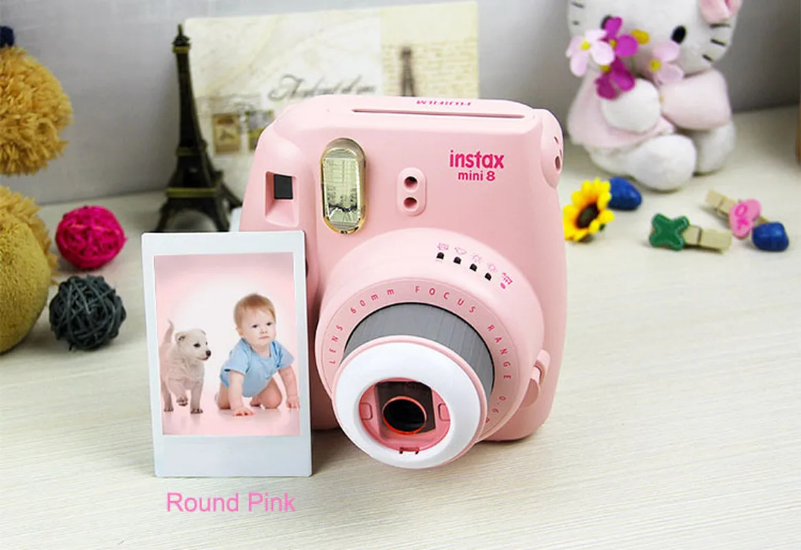 4 шт. 1 упаковка Fujifilm Instax Mini 8 7S + Kitty мгновенная камера цветные фильтры круглая
