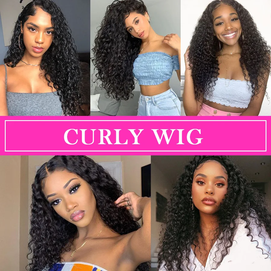 

Kinky Curly Lace Front Wigs 13x6 Lace Frontal Wig Curly Lace Front Human Hair Wigs 150% Density Brazilian Wigs For Black Women
