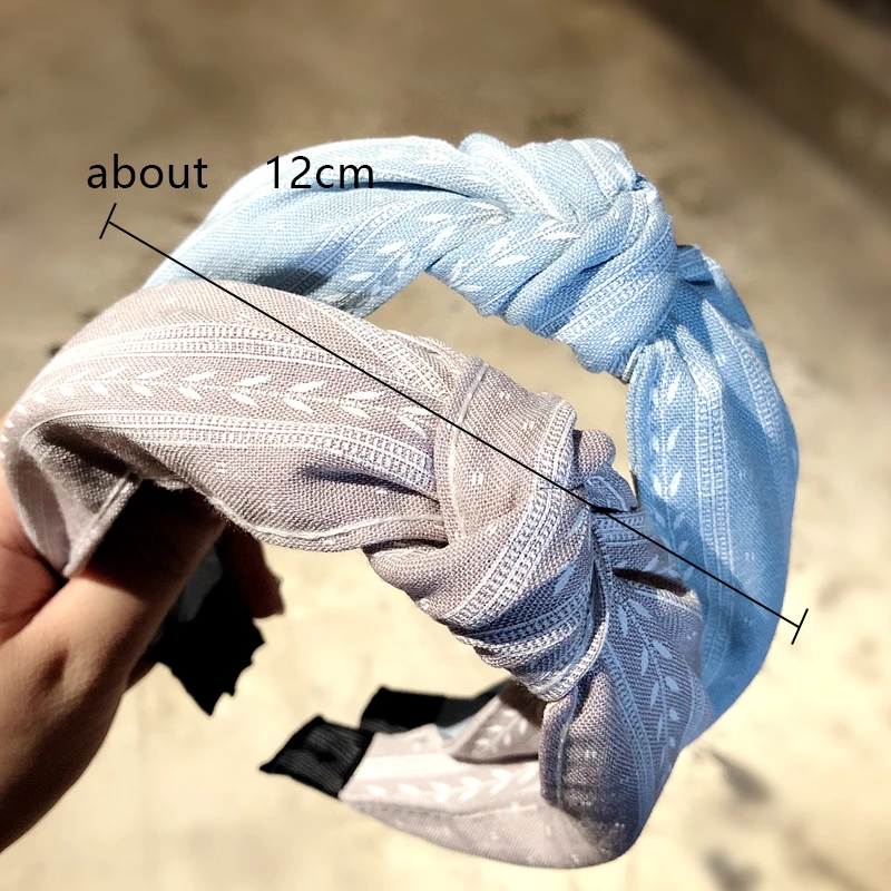 Новинка модная женская элегантная вязаная широкая повязка для волос Pj с принтом