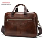 Мужской портфель из 2021 натуральной воловьей кожи, Вместительная деловая сумка через плечо, сумка для ноутбука из воловьей кожи, новинка 100%