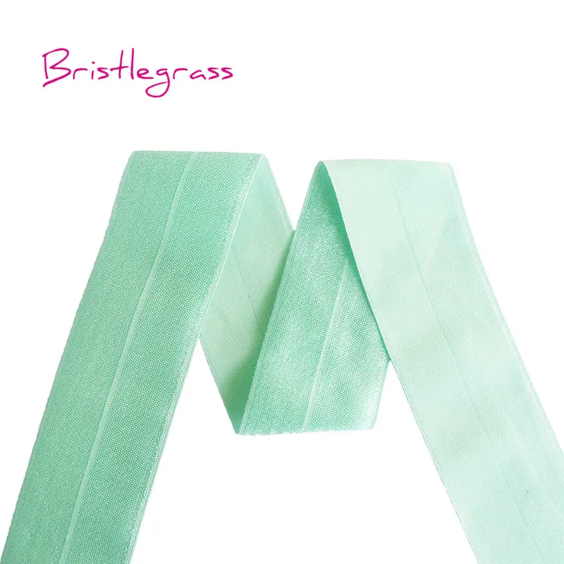 BRISTLEGRASS 5 ярдов 1-1/" 40 мм Блестящий враг складной эластичный спандекс атласная лента для волос галстук платье с повязкой кружевной отделкой DIY шитье ремесло