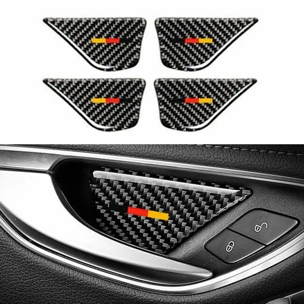 Wear-resistant Car Door Handle Bowl Soft 4 Pcs Accessories Bright Black