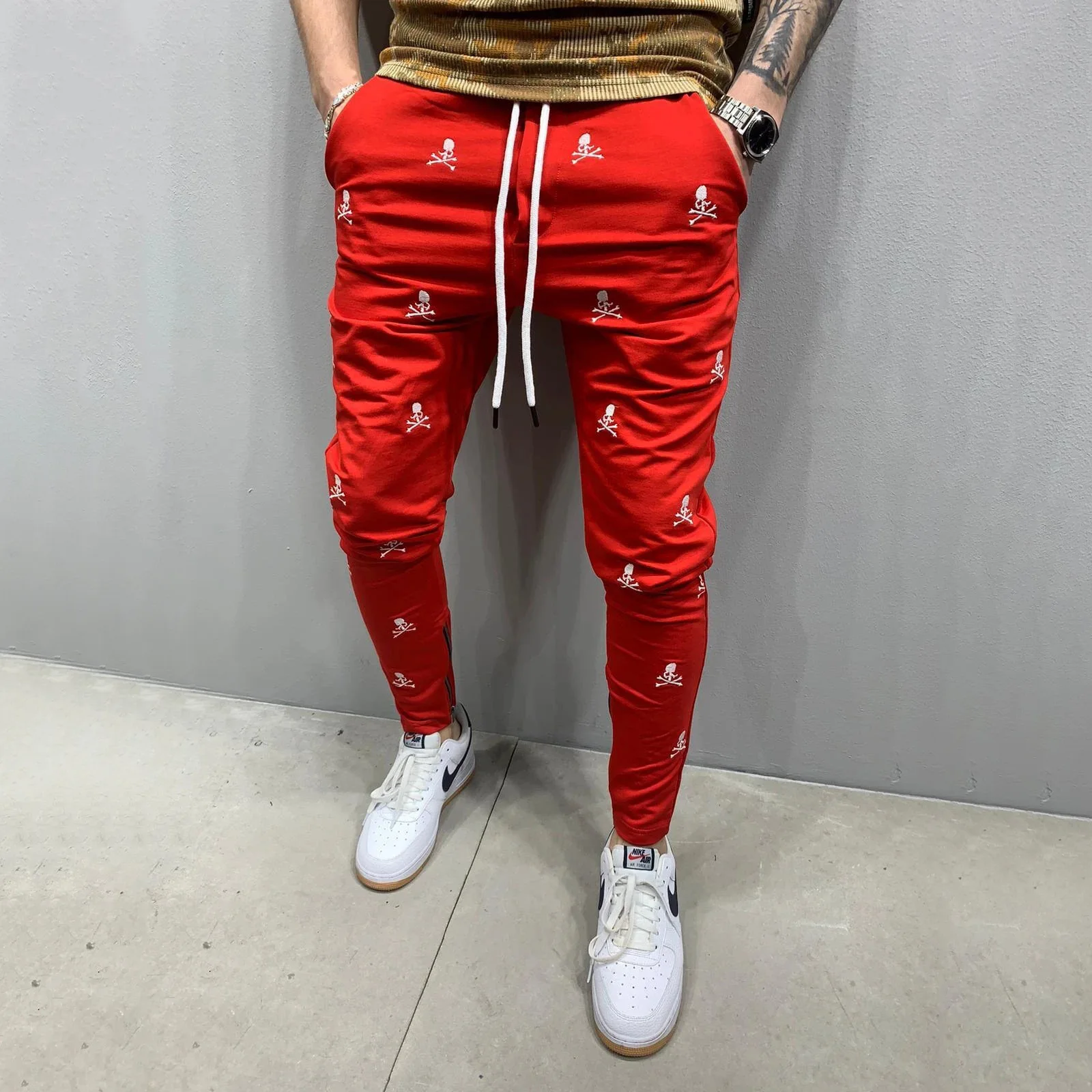 

2021 spring and autumn men's trousers sports casual trousers fashion 3D printed pants sports training trousers bottoms men