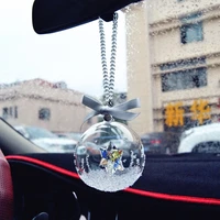 car pendants christmas version of crystal ball stars angel car pendants crystal snowflake wind chime decorative hanging ornament