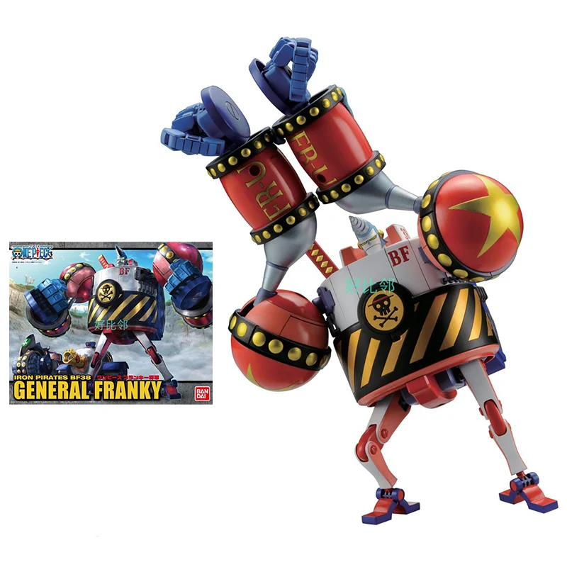 

Bandai One Piece Anime Figure Assembled Model Iron Pirates Bf38 General Fpanky Deformable Tank Genuine Model Children Gift