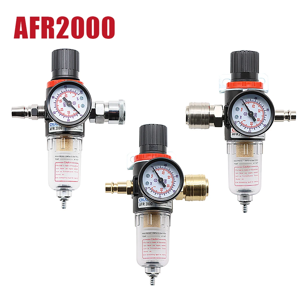 Filter  Oil Water Separator Trap Tools Kit With Regulator Gauge Light Weight Filter Particles