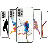 tennis style phone case hull for samsung galaxy a70 a50 a51 a71 a52 a40 a30 a31 a90 a20e 5g a20s black shell art cell cove
