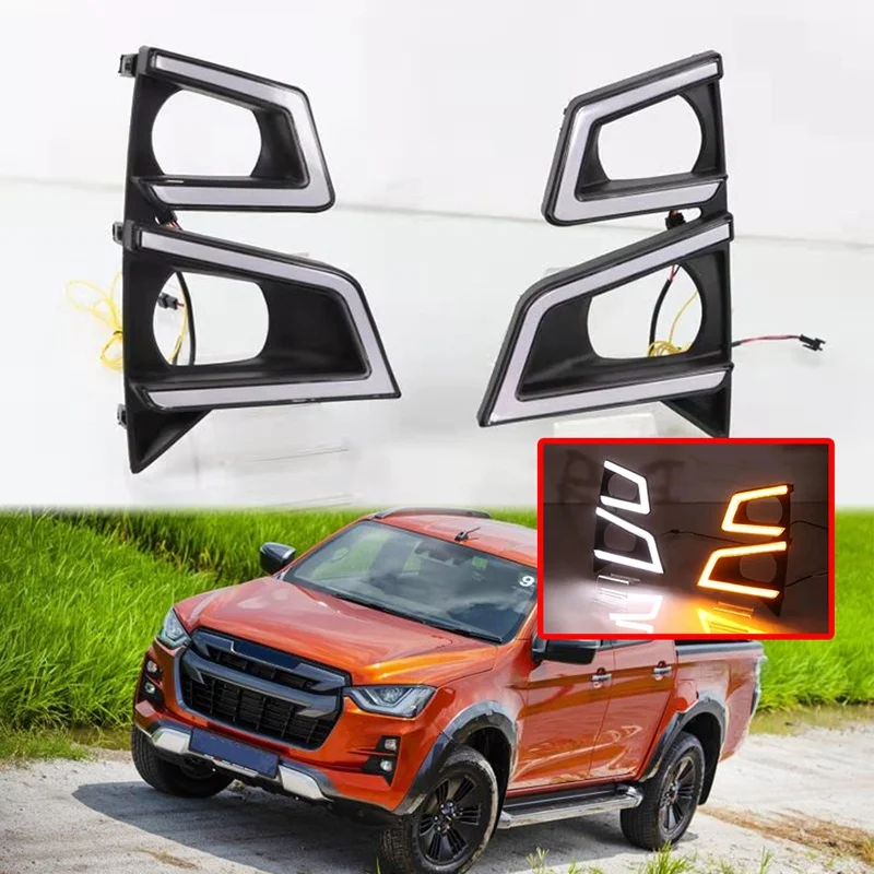 1 пара для ISUZU d max DMAX пикап 2020 12V автомобильный светодиодный двухцветная дневные