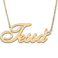 tessa name tag necklace personalized pendant jewelry gifts for mom daughter girl friend birthday christmas party present