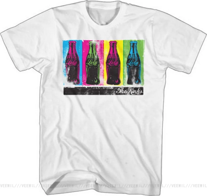 The Kinks Lola Cola S M L XL 2XL белая крутая Повседневная футболка с принтом гордости Мужская модная унисекс Быстрая доставка