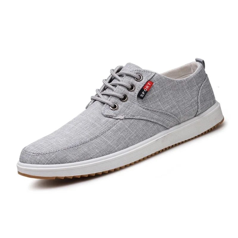 2019 New Men Shoes Casual Summer Breathable Canvas Sneakers Autumn Fashion Comfort Blue Male Zapatillas zapatos de Hombre grey | Обувь