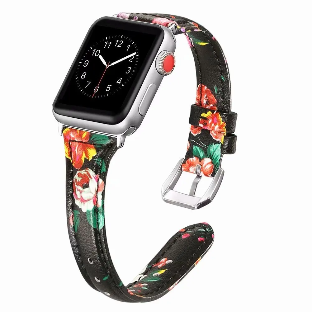 Лучшая цена от производителя кожаный ремешок для Apple Watch Band 40 мм 44 iwatch 38 42 Strapseries