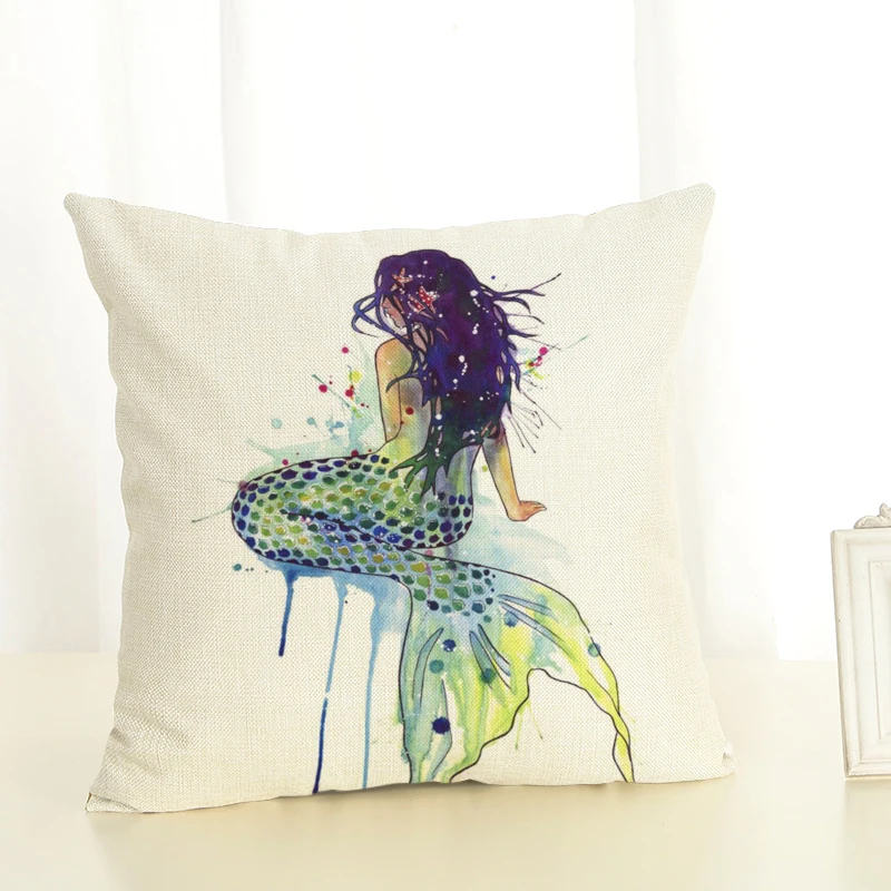 Декоративная наволочка для подушки с изображением милой девушки домашний декор