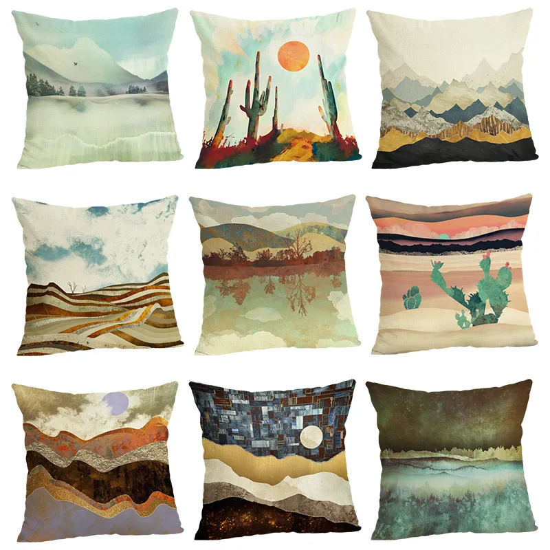 Эксклюзивный Классический горный льняная Наволочка на подушку Amazon | Дом и сад