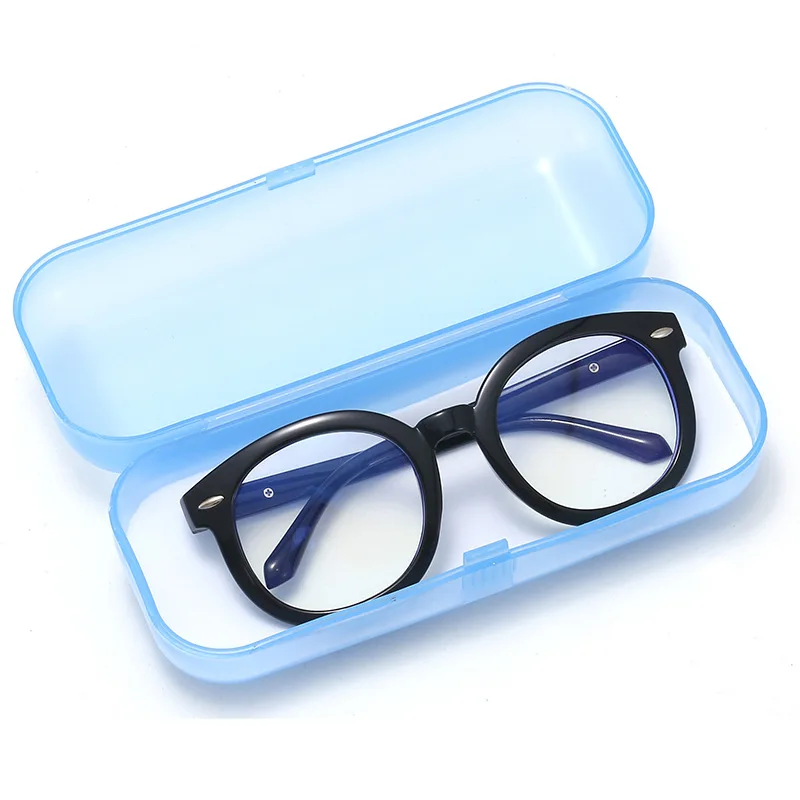 

Kids Sunglasses Case Solid Color Lightweight and Portable Glasses Box for Boys Girls Kids Eyewear Accessories with Cloth
