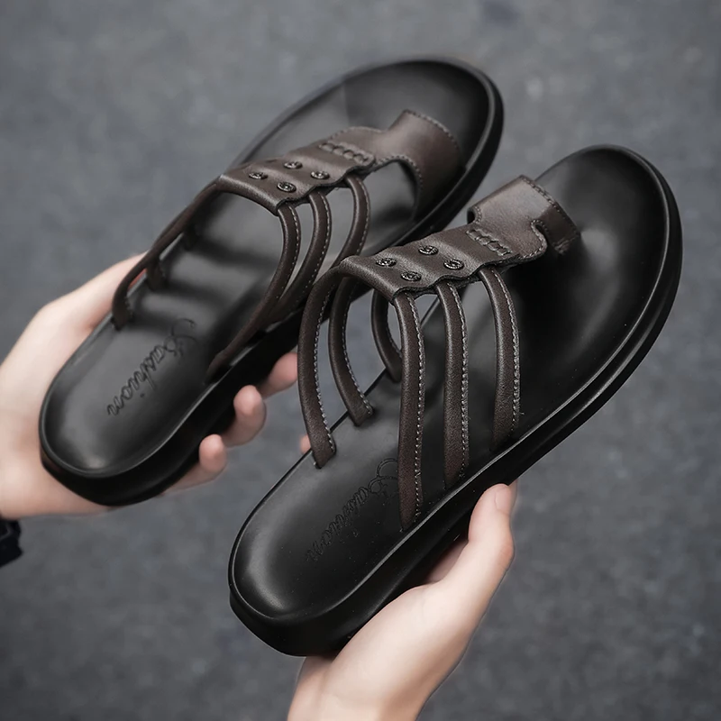 

Sandalias Hombre Roman Sandals Men Shoes Sandalias De Cuero Para Hombre Mens Walking Sandles Sandal Leather Sandalia Masculina
