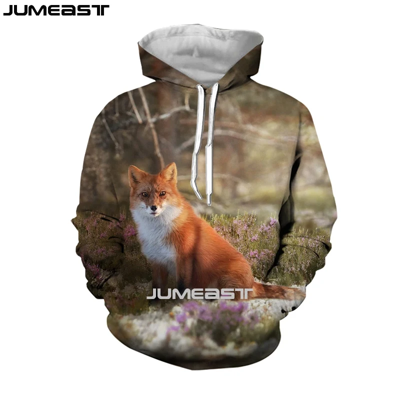

Jumeast Men Women Sweatshirt Animal Fox Oversized Coat Streetwear Harajuku Casual Pullover Fashion Funny Spring Autumn Hoodies