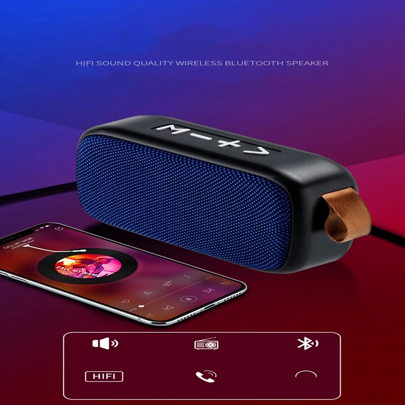 Портативный Bluetooth динамик Стильный G2 беспроводной разъем карты/AUX аудио/FM радио/3D