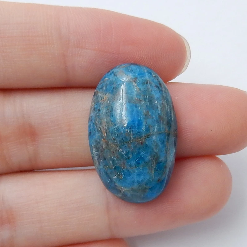 Natural Stone Blue Apatite Crystal Oval Cabochon 25x16x8mm 5.5g Fashion Jewelry Accessories | Украшения и аксессуары