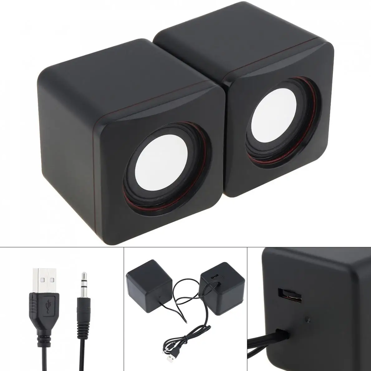 Черный 101Z 6 Вт USB 2 0 колонки с 3 5 мм стереоразъемом и питанием от подходят для