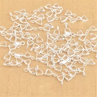 100pcs wholesale 925 sterling silver jewelry findings bail connector bale pinch bail pendant linker
