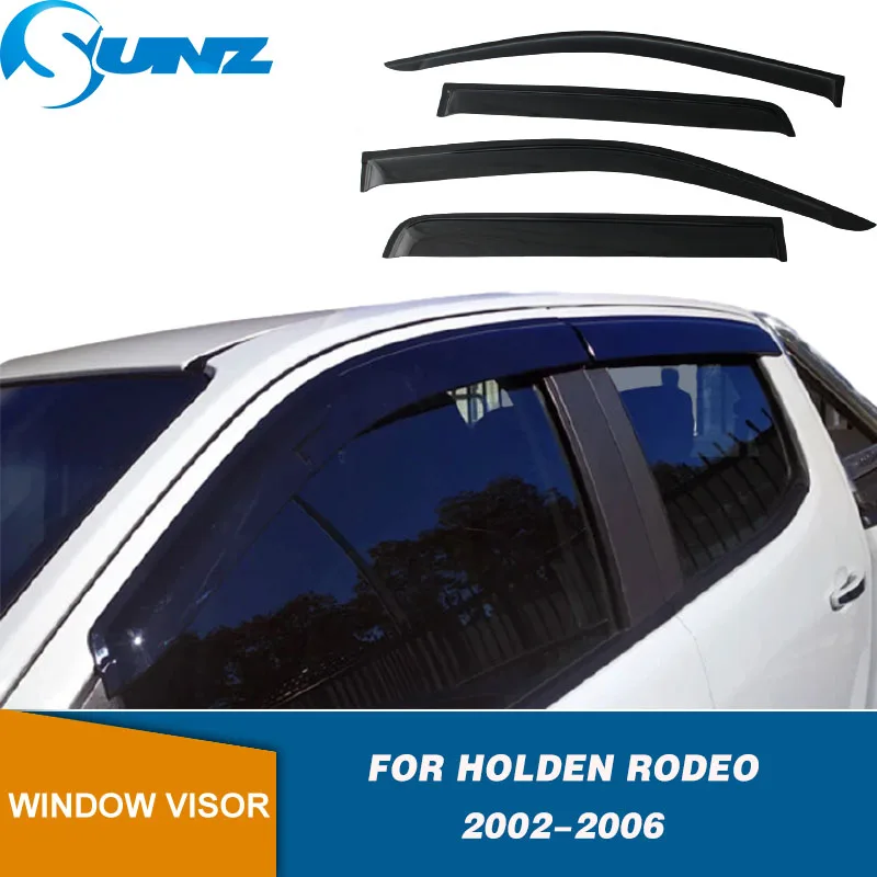 

Side Window Deflector For Holden Rodeo 2002 2003 2004 2005 2006 Acrylic Black Car Weather Shields Sun Rain Deflector Guards SUNZ