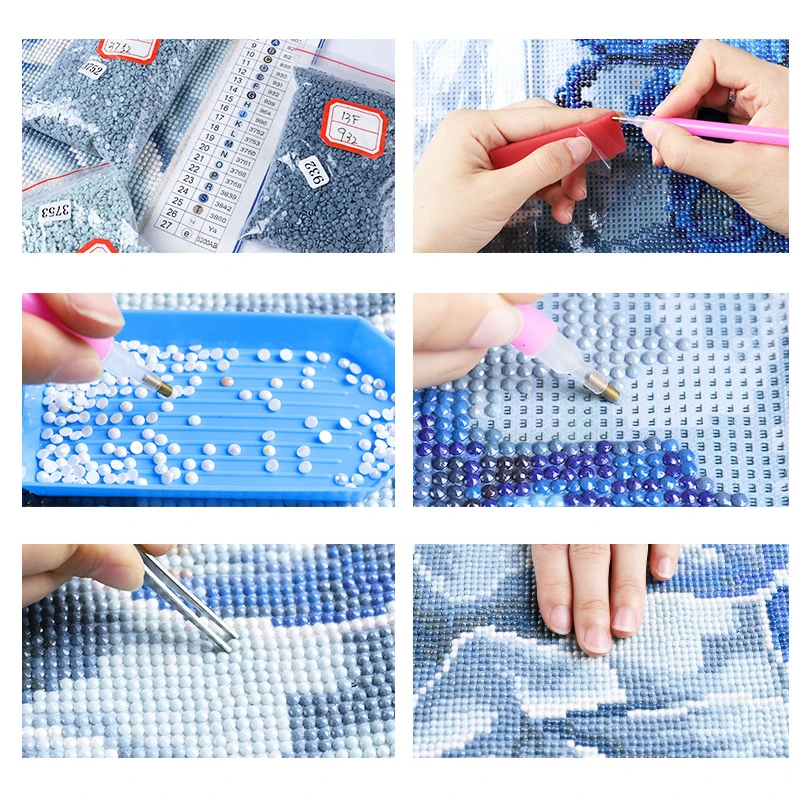 

5D DIY Diamond Embroidery Flowers Cross Stitch Diamond Painting Round Drill Home Wall Decor Christmas Gift