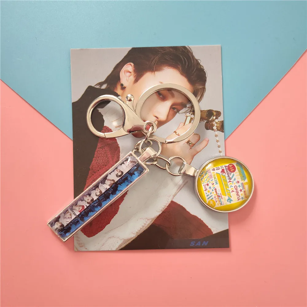 KOPOP ATEEZ Keychain Ladder ANTY Metal ANSWER New Album HONG JOONG Key Chain Ring Cute Bag Charm Wholesale K-pop | Украшения и