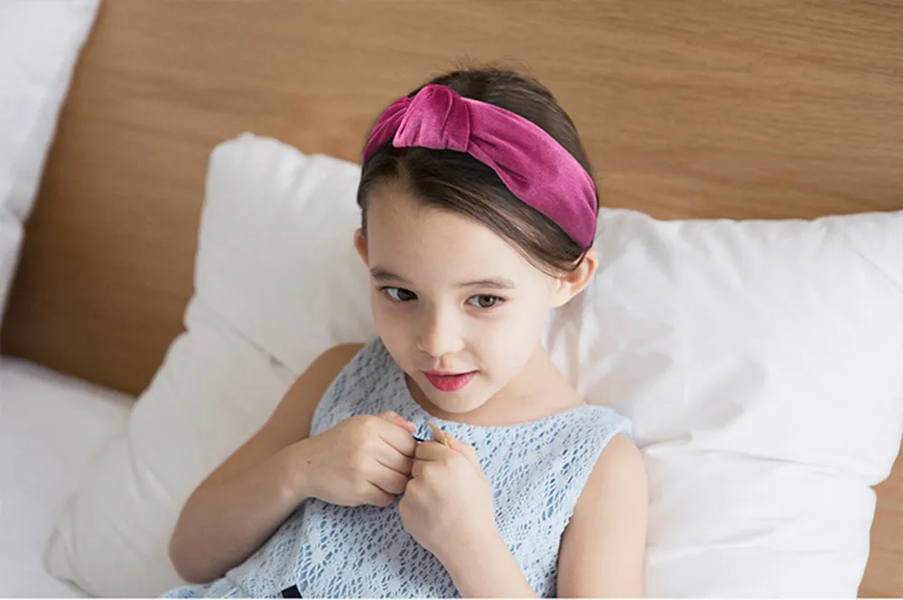 

Fashion Cute Party Decorative Solid Velvet Hairband Kids Girls Headbands Headwear Kawaii Baby Girl Hair Accessories