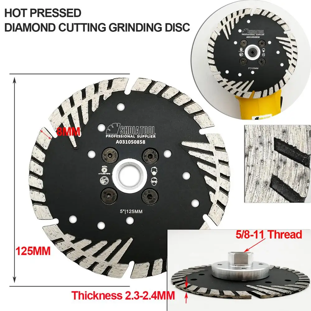 SHDIATOOL 1 шт. горячепрессованный алмазный турбо-лезвие косой защиты зубов режущий