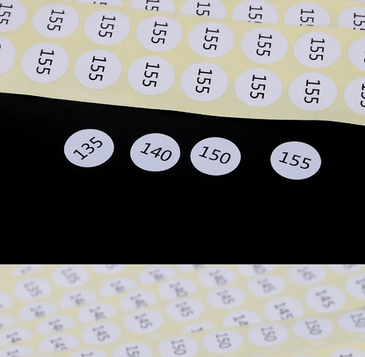 100 шт. стикеры на клейкой основе с европейские ткани размер цифр наклейка платье