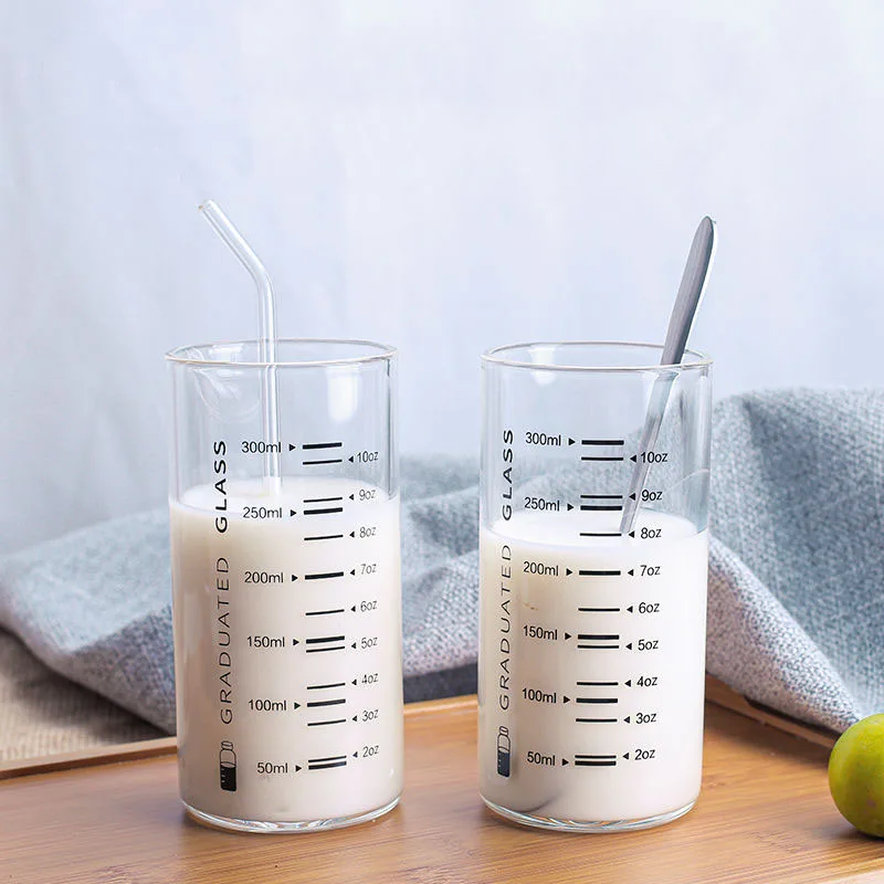 Стакан для молока детский стакан со шкалой стеклянная Бытовая мерная чашка