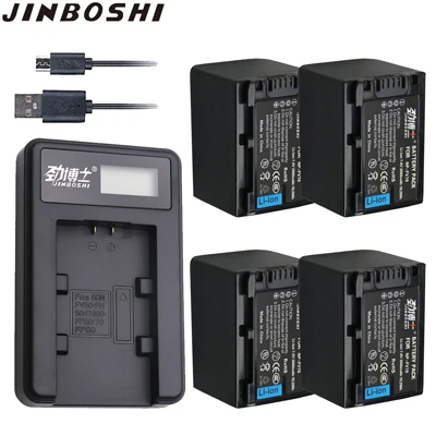 4X B and Charger 4 шт. NP-FV70 NP FV70 NPFV70 Замена батареи и ЖК-дисплей USB Зарядное устройство для sony NP-FV50 FV30 HDR-CX230 HDR-CX150E HDR-CX170 CX300 - Цвет: 4X B and Charger