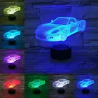 2019 крутая светодиодная 3d-лампа Supercar с USB, модный большой туристический автомобиль, ночник для мальчиков, детские подарки, домашняя спальня, стол за столом, декор для сна