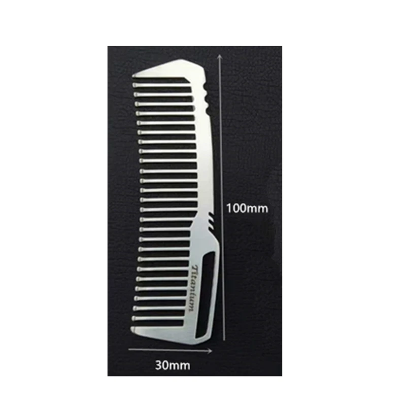 

Mini Portable Titanium Alloy Comb EDC Super Light Hair Brush Outdoor Pocket Gadget Men Women Self-cleaning Tools