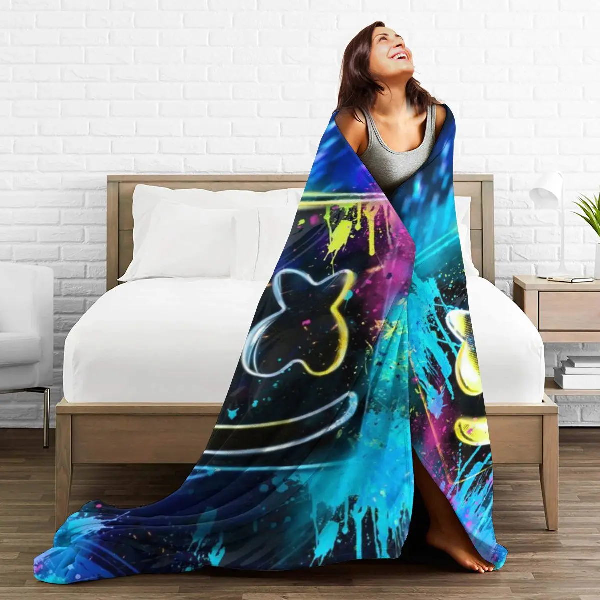 

3D Cartoon Sherpa Blanket Warm Super Soft Flannel Office Nap Bedspread Sofa Bedding Plush Quilt Plaids 294075538