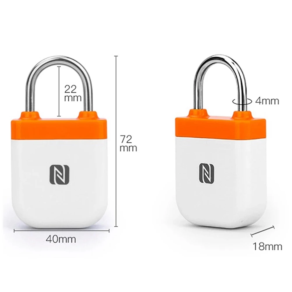 NFC Smart Padlock Bluetooth-compatible Lock Mobile Phone Reverse Power Supply Keyless Card Door for Android | Безопасность и