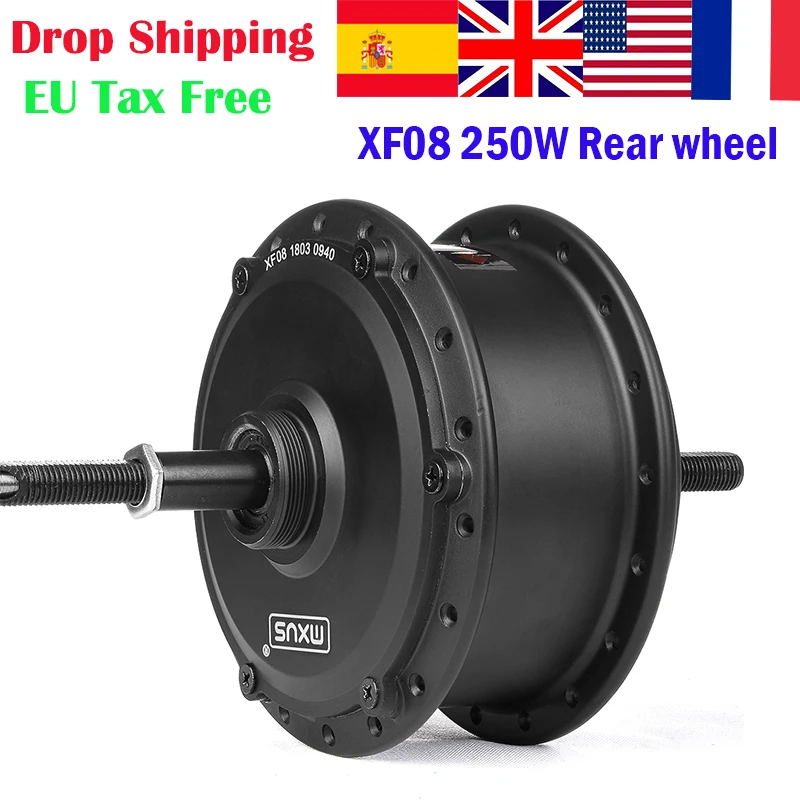 Ступица мотора скутера MXUS XF08 250 Вт бесщеточный мотор-редуктор постоянного тока 24 В 36 в 48 в электрическое заднее колесо велосипеда мотор для 16-2" электровелосипеда