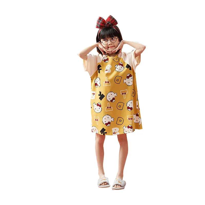

Summer Girl Kitty Chibi Maruko-chan Nightgown Cartoon Pajamas Dress for Kids Teenager Night Dress Girls Baby Nightdress