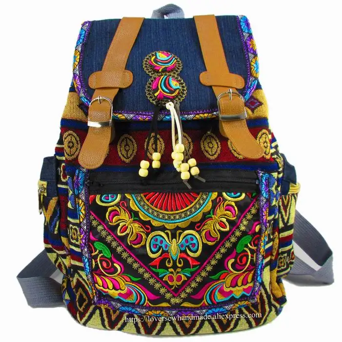 Pattern two Этнический винтажный Хмонг Тайский индийский этнический Бохо хиппи Этническая сумка, рюкзак сумка SYS-174 - Цвет: Pattern two