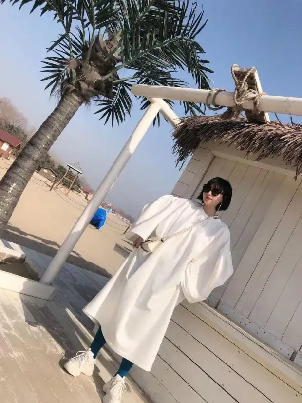 

SuperAen женское элегантное платье размера плюс с круглым вырезом и рукавами «летучая мышь», повседневное длинное платье макси с пышными рукав...