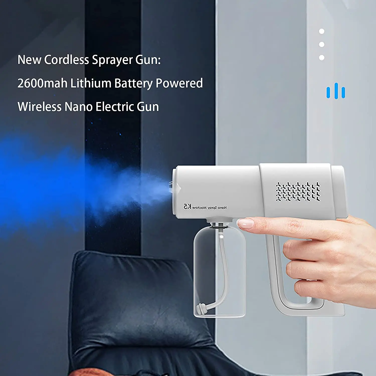 K5 Nano Spray Gun Sanitizer Sprayer USB Rechargeable Handheld Atomization Disinfection for Home Household Garden Supplies | Дом и сад