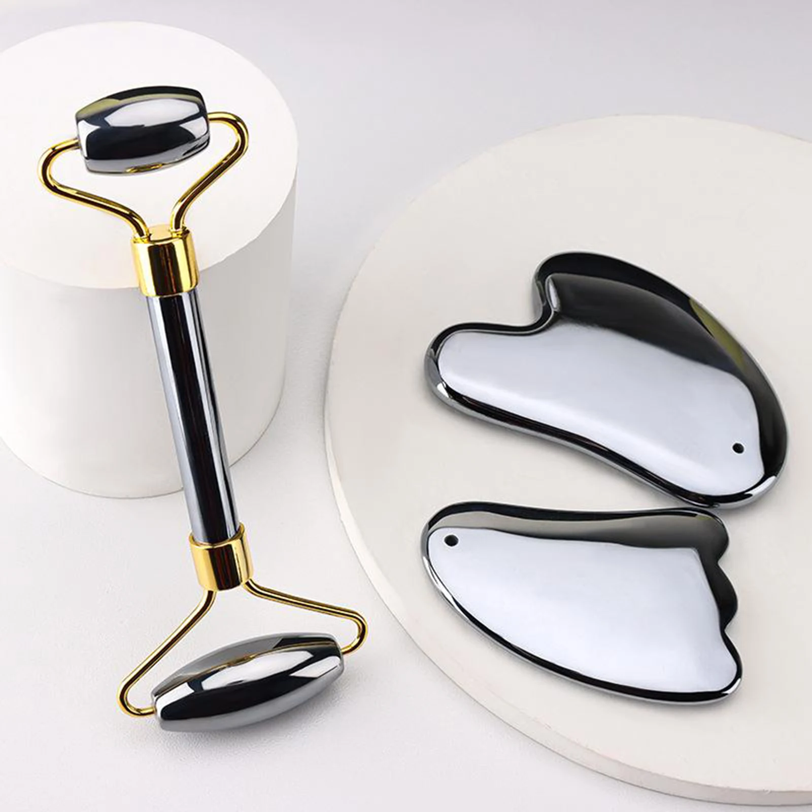 

Gua Sha Scraping Massage Tools Natural Stone Facial Jade Guasha Board for SPA Body Skin Neck Muscle Relax, Feel More Tight