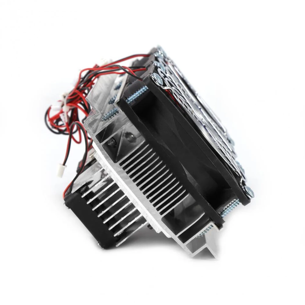 

Electron Semiconductor Refrigeration Cooler Triple Fan Thermoelectric Module Kit DIY Peltier Thermoelectric Cooling Unit Device