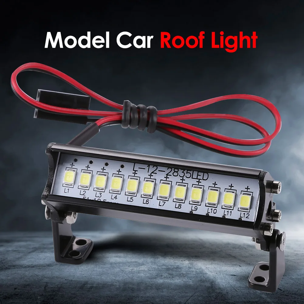 

Universal 55mm 12 LED Model Car Roof Light for RC Climbing Car Accessories