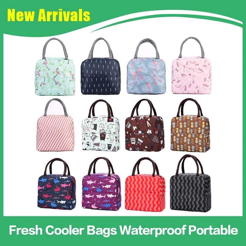 Сумки кулеры для пикника водонепроницаемые переносные термосумки из ткани