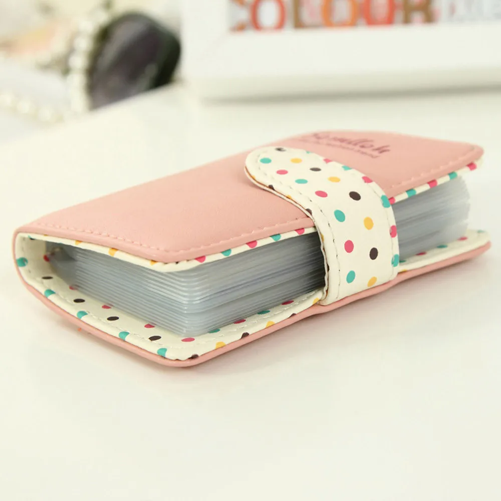 Женский кожаный бумажник для кредитных карт ярких цветов # p30|Держатели и